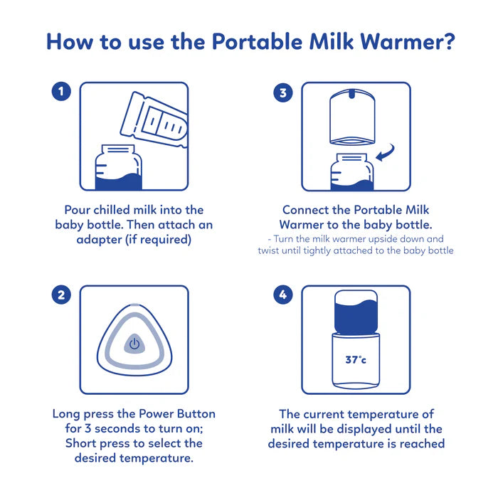 Portable Milk Warmer Set (with 8 adapters)