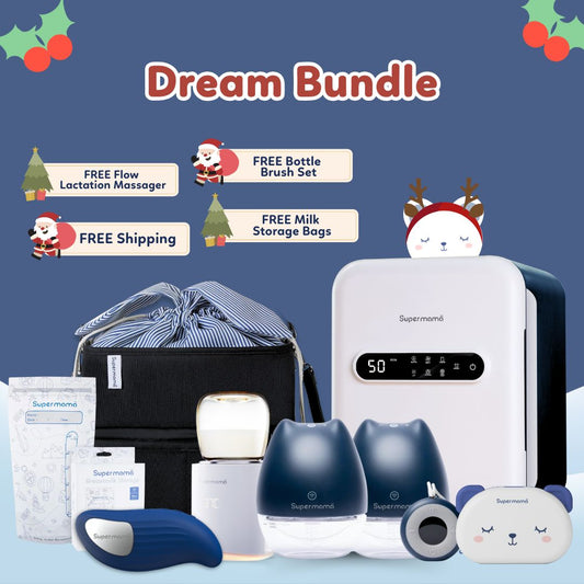 [Sold Out] Supermama Dream Bundle | FREE Flow Lactation Massager + Bottle Brush Set + Milk Storage Bags