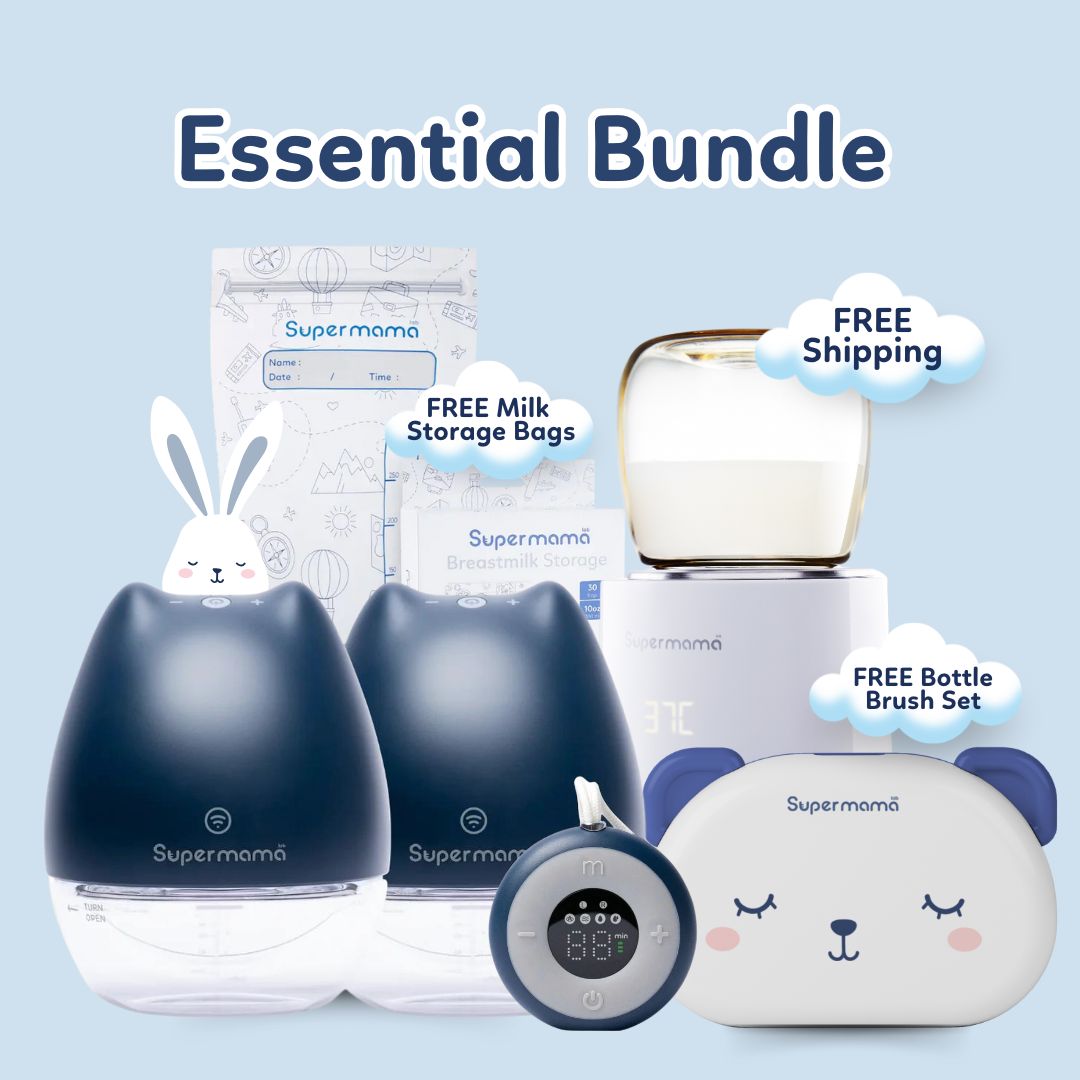 Supermama Essential Bundle | FREE Bottle Brush Set + Milk Storage Bags